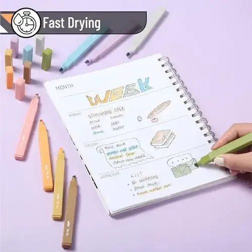 Mr. Pen- Aesthetic Highlighters, 8 Pack, Chisel Tip, Moss Garden, Cute Highlighters Assorted Colors, Back to School Supplies - 3