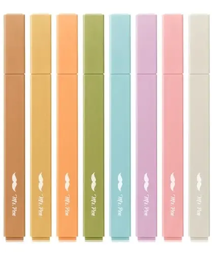 Mr. Pen- Aesthetic Highlighters, 8 Pack, Chisel Tip, Moss Garden, Cute Highlighters Assorted Colors, Back to School Supplies 