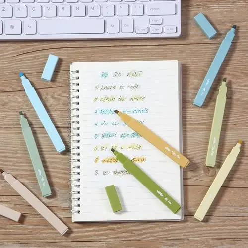 Mr. Pen- Aesthetic Highlighters, 8 Pack, Chisel Tip, Natural Vintage, Cute Highlighters Assorted Colors - 7