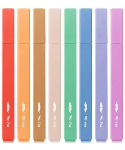 Mr. Pen- Aesthetic Highlighters, 8 Pack, Chisel Tip, Rainbow Rangers, Cute Highlighters Assorted Colors 