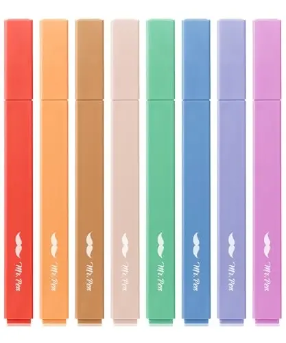 Mr. Pen- Aesthetic Highlighters, 8 Pack, Chisel Tip, Rainbow Rangers, Cute Highlighters Assorted Colors 