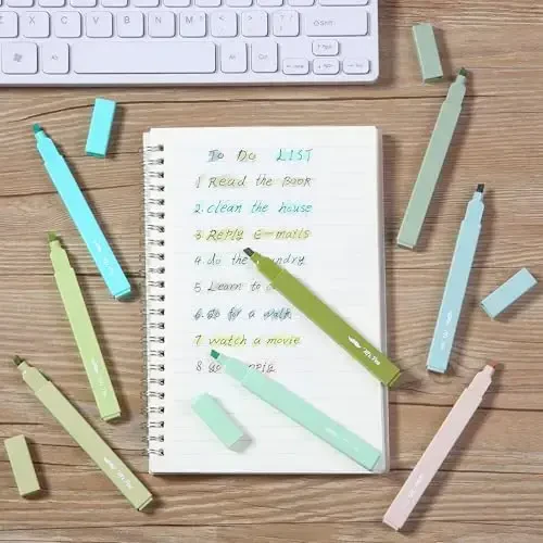 Mr. Pen- Aesthetic Highlighters, 8 Pack, Chisel Tip, Shades of Green, Cute Highlighters Assorted Colors, Back to School Supplies - 6