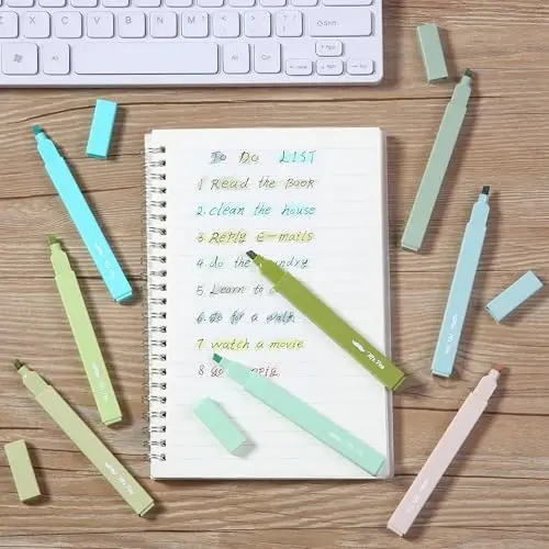 Mr. Pen- Aesthetic Highlighters, 8 Pack, Chisel Tip, Shades of Green, Cute Highlighters Assorted Colors, Back to School Supplies - 6