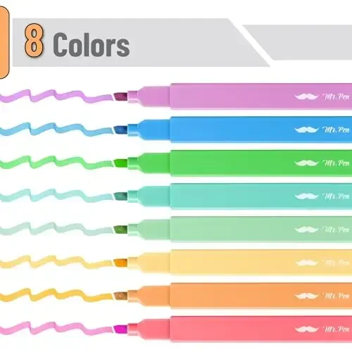 Mr. Pen- Aesthetic Highlighters, 8 Pack, Chisel Tip, Summer Colors, Cute Highlighters Assorted Colors - 2
