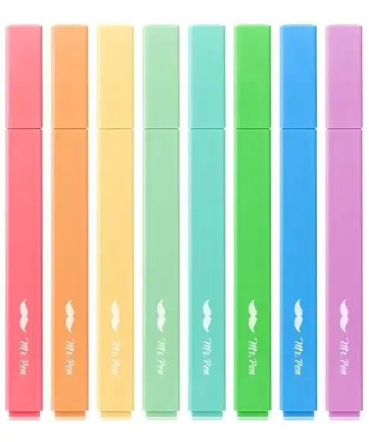 Mr. Pen- Aesthetic Highlighters, 8 Pack, Chisel Tip, Summer Colors, Cute Highlighters Assorted Colors - MR. PEN