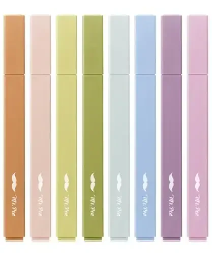 Mr. Pen- Aesthetic Highlighters, 8 Pack, Chisel Tip, Verdant Earth, Cute Highlighters Assorted Colors - 1