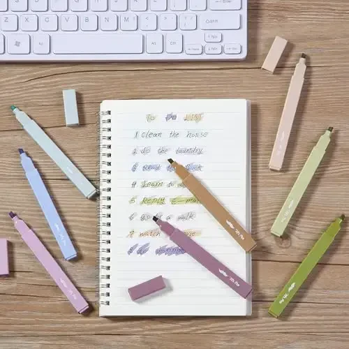 Mr. Pen- Aesthetic Highlighters, 8 Pack, Chisel Tip, Verdant Earth, Cute Highlighters Assorted Colors - 7