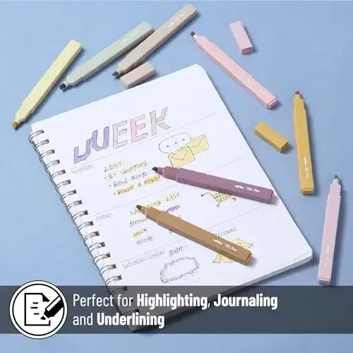 Mr. Pen- Aesthetic Highlighters, 8 Pack, Chisel Tip, Vintage Brown, Cute Highlighters Assorted Colors - 5