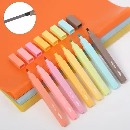Mr. Pen- Aesthetic Highlighters, 8 pcs, Chisel Tip, Autumn Colors, Cute Highlighters Assorted Colors - 6