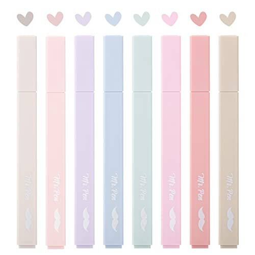 Mr. Pen- Aesthetic Highlighters, 8 Pcs, Chisel Tip, Muted Pastel Color, No Bleed Bible Highlighter Pastel, Highlighters Assorted Colors, Pastel Highlighter Set, Aesthetic School Supplies - 6