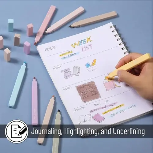 Mr. Pen- Aesthetic Highlighters, 8 pcs, Chisel Tip, Neutral Colors, Cute Highlighters Assorted Colors - 5