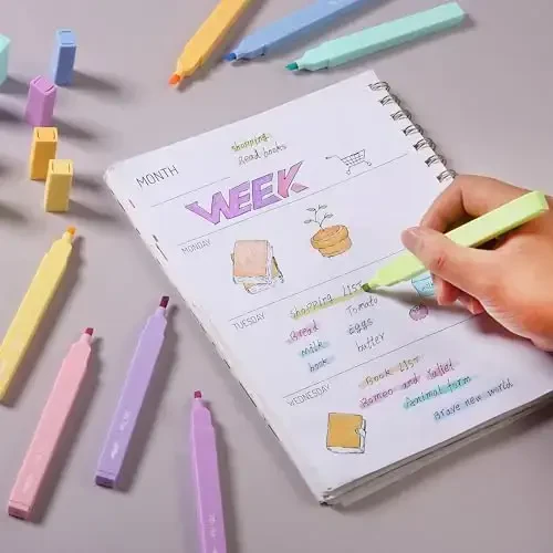Mr. Pen- Aesthetic Highlighters, 8 Pcs, Chisel Tip, Pastel Candy Colors, Cute Assorted Colors, Bible Highlighters and Pens No Bleed for Bible Pages - 5