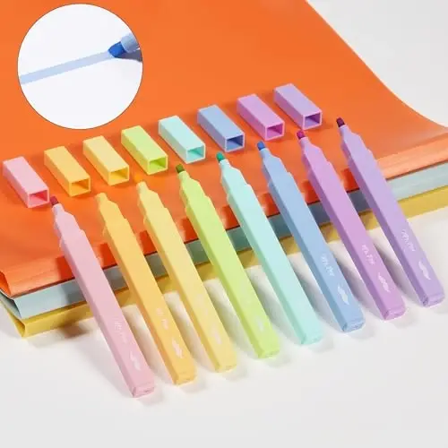 Mr. Pen- Aesthetic Highlighters, 8 Pcs, Chisel Tip, Pastel Candy Colors, Cute Assorted Colors, Bible Highlighters and Pens No Bleed for Bible Pages (Pack of 2) - 6
