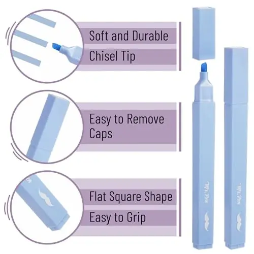 Mr. Pen- Aesthetic Highlighters, 8 Pcs, Chisel Tip, Pastel Candy Colors, Cute Assorted Colors, Bible Highlighters and Pens No Bleed for Bible Pages (Pack of 2) - 3