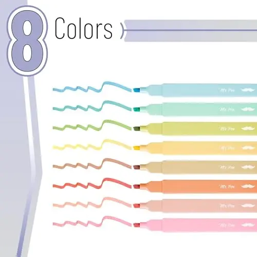 Mr. Pen- Aesthetic Highlighters, 8 Pcs, Chisel Tip, Pastel Colors, Cute Assorted Colors, Bible Highlighters and Pens No Bleed for Bible Pages - 2
