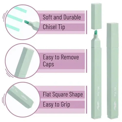 Mr. Pen- Aesthetic Highlighters, 8 pcs, Chisel Tip, Pastel Colors, Cute Highlighters Assorted Colors - 3