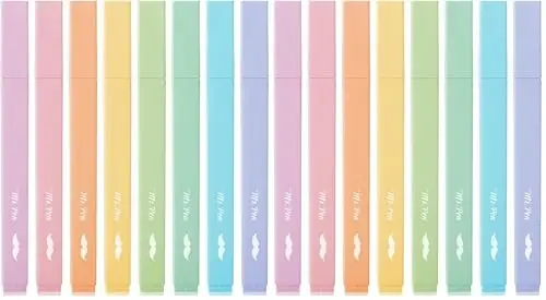 Mr. Pen- Aesthetic Highlighters, 8 pcs, Chisel Tip, Pastel Colors, Cute Highlighters Assorted Colors (Pack of 2) - MR. PEN