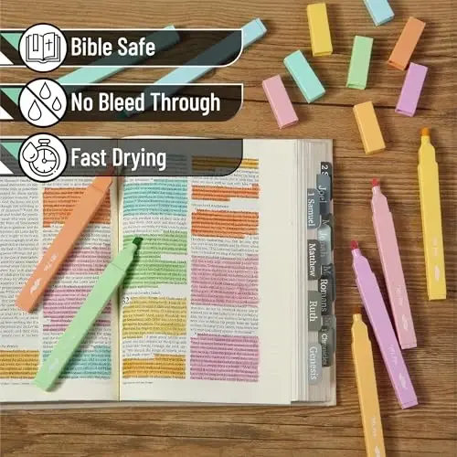 Mr. Pen- Aesthetic Highlighters, 8 pcs, Chisel Tip, Summer Colors | Cute Highlighter Assorted Colors, Bible Highlighters and Pens No Bleed Highlighter for Bible Pages No Bleed - 3