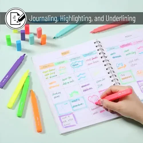 Mr. Pen- Aesthetic Highlighters, 8 pcs, Chisel Tip, Vibrant Colors, Cute Highlighters Assorted Colors, Back to School Supplies - 5