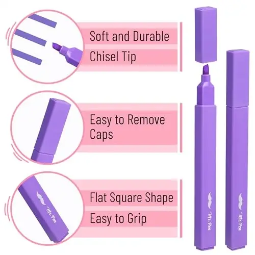 Mr. Pen- Aesthetic Highlighters, 8 pcs, Chisel Tip, Vibrant Colors, Cute Highlighters Assorted Colors, Back to School Supplies (Pack of 2) - 3
