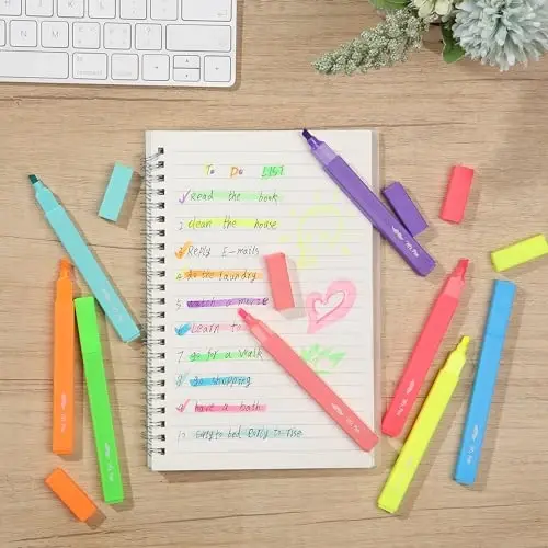 Mr. Pen- Aesthetic Highlighters, 8 pcs, Chisel Tip, Vibrant Colors, Cute Highlighters Assorted Colors, Back to School Supplies (Pack of 2) - 6