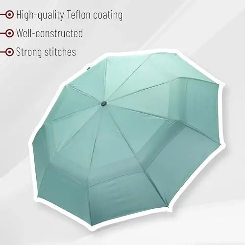 Mr. Pen Automatic Travel Umbrella - Green, Compact, Windproof for Rain - 5
