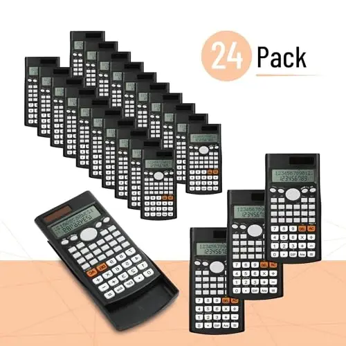 Mr. Pen- Scientific Calculators, 24 pcs, 2 Line Calculator for School | Fraction Calculator Scientific Calculator, Bulk, for School, High School, Collage, Office - 8