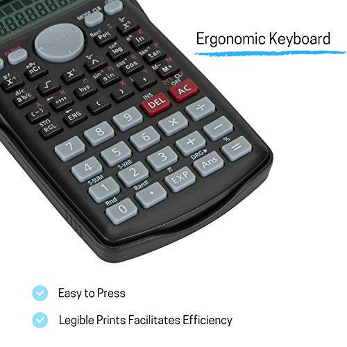 Mr. Pen Bilimsel Hesap Makinesi, 2 Satırlı, Bilimsel Hesap Makineleri, Öğrenciler İçin Bilimsel Hesap Makineleri, Kesir Hesap Makinesi, Kolej Hesap Makinesi, Matematik Hesap Makinesi, Mühendislik Hesap Makinesi, Hesap Makinesi - 4