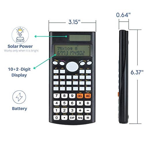 Mr. Pen- Bilimsel Hesap Makinesi, Güneş Enerjili, 2 Satırlı Hesap Makinesi, Okul İçin Hesap Makinesi, Kesirli Hesap Makinesi, Bilimsel Hesap Makinesi, İstatistiksel Hesap Makinesi, Üniversite Hesap Makinesi, Lise Hesap Makinesi - 3