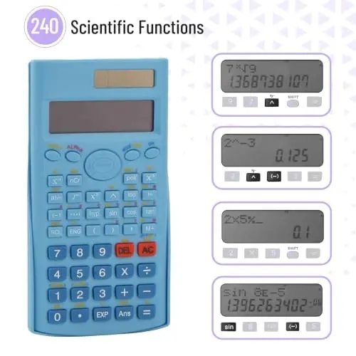Mr. Pen Scientific Calculator, Blue | Fraction and Statistics Calculator for School, College and High School - 4