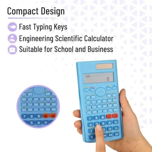 Mr. Pen Scientific Calculator, Blue | Fraction and Statistics Calculator for School, College and High School - 5