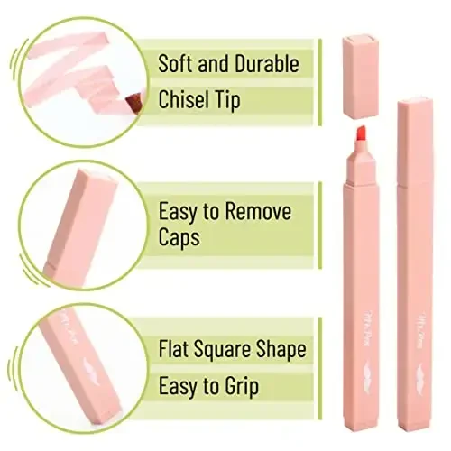 Mr. Pen- Aesthetic Highlighters, 8 pcs, Chisel Tip, Boho Colors, No Bleed Bible Highlighter Pastel, Assorted Colors, Cute - 3
