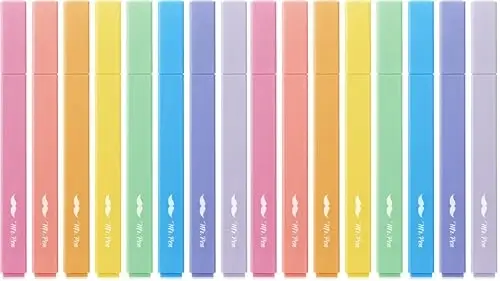 Mr. Pen Aesthetic Highlighters, 8 pcs, Chisel Tip, Assorted Colors, No Bleed Bible Highlighters (Pack of 2) 