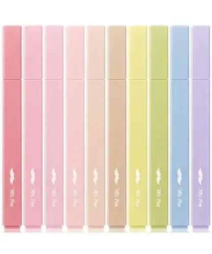 Mr. Pen- Aesthetic Highlighters, 10 pcs, Colorful, Chisel Tip, Cute Highlighters Assorted Colors, Bible Highlighters and Pens No Bleed, No Bleed Highlighters for Bible Pages No Bleed - 1