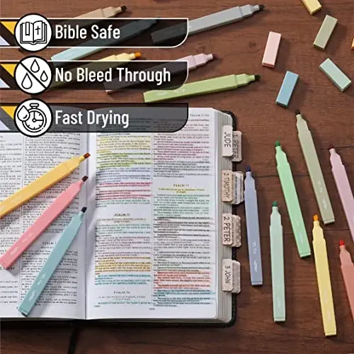 Mr. Pen- Aesthetic Highlighters, 20 pcs, Chisel Tip, Pastel Colors, No Bleed Bible Highlighter Pastel, Assorted Colors - 4