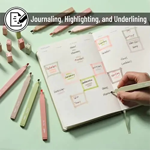 Mr. Pen- Aesthetic Highlighters, 8 pcs, Chisel Tip, Boho Colors, No Bleed Bible Highlighter Pastel, Assorted Colors, Cute - 6