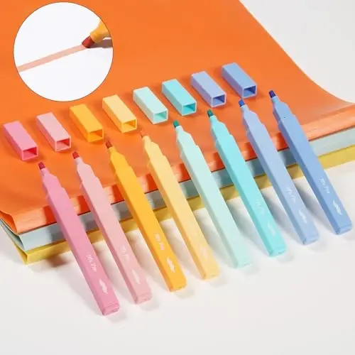 Mr. Pen- Aesthetic Highlighters, 8 pcs, Chisel Tip, Assorted Colors, Cute Highlighters Assorted Colors - 6