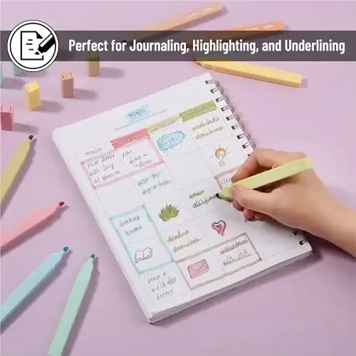 Mr. Pen- Aesthetic Highlighters, 8 Pcs, Chisel Tip, Pastel Colors, Cute Assorted Colors, Bible Highlighters and Pens No Bleed for Bible Pages - 6