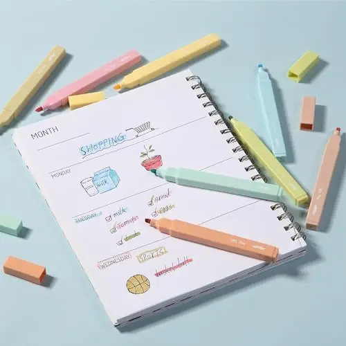 Mr. Pen- Aesthetic Highlighters, 8 Pcs, Chisel Tip, Pastel Colors, Cute Assorted Colors, Bible Highlighters and Pens No Bleed for Bible Pages - 7