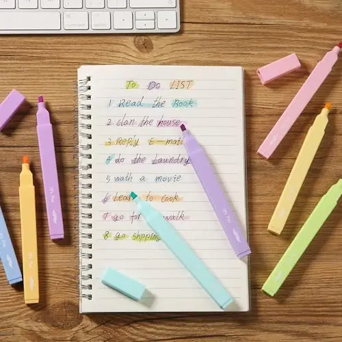 Mr. Pen- Aesthetic Highlighters, 8 Pcs, Chisel Tip, Pastel Candy Colors, Cute Assorted Colors, Bible Highlighters and Pens No Bleed for Bible Pages - 7
