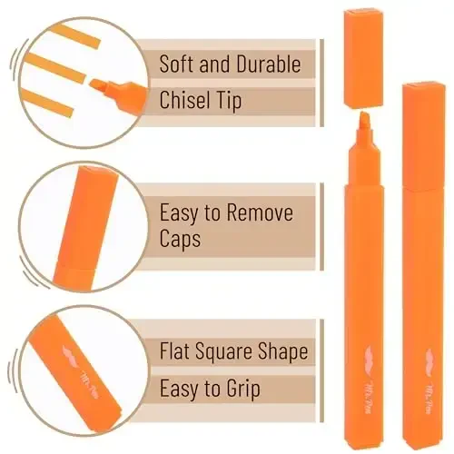 Mr. Pen Aesthetic Highlighters - 8 pcs, Chisel Tip, Warm Colors, Cute Assorted Bible Highlighters - No Bleed - 3