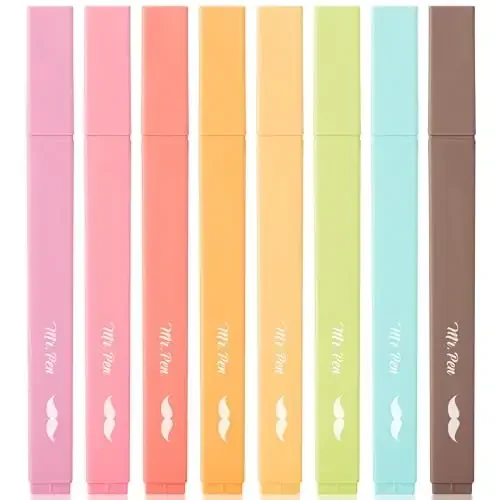 Mr. Pen- Aesthetic Highlighters, 8 pcs, Chisel Tip, Autumn Colors, Cute Highlighters Assorted Colors 