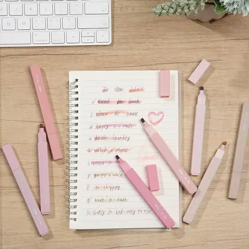 Mr. Pen- Aesthetic Highlighters, 8 pcs, Chisel Tip, Vintage Colors, No Bleed Bible Highlighter Pastel, Highlighters Assorted Colors - 7