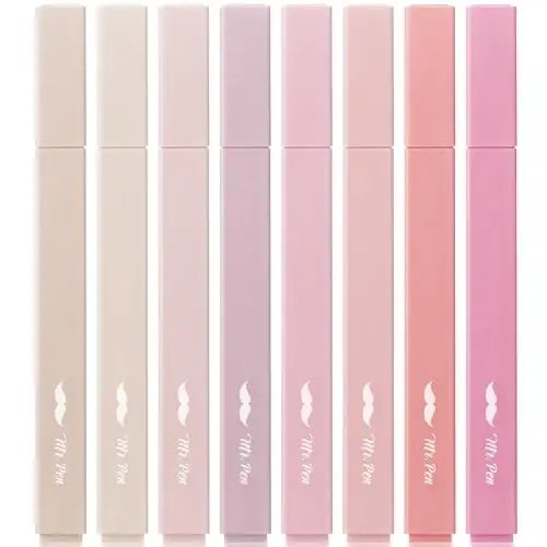 Mr. Pen- Aesthetic Highlighters, 8 pcs, Chisel Tip, Vintage Colors, No Bleed Bible Highlighter Pastel, Highlighters Assorted Colors 