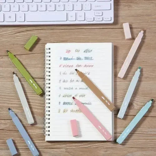 Mr. Pen- Aesthetic Highlighters, 8 Pack, Chisel Tip, Natural Earth, Cute Highlighters Assorted Colors - 7