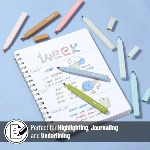 Mr. Pen- Aesthetic Highlighters, 8 Pack, Chisel Tip, Natural Earth, Cute Highlighters Assorted Colors - 5