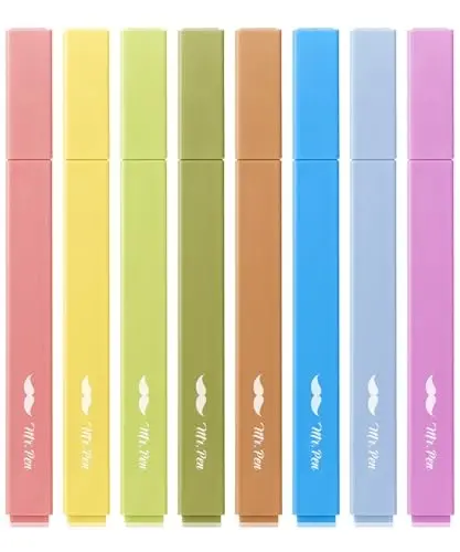 Mr. Pen - Aesthetic Highlighters, 8 Pack, Chisel Tip, Autumn Colors, Cute Highlighters Assorted Colors - 1