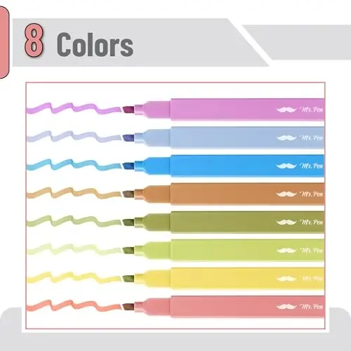 Mr. Pen - Aesthetic Highlighters, 8 Pack, Chisel Tip, Autumn Colors, Cute Highlighters Assorted Colors - 2