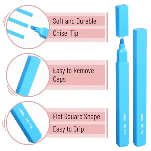 Mr. Pen - Aesthetic Highlighters, 8 Pack, Chisel Tip, Autumn Colors, Cute Highlighters Assorted Colors - 4