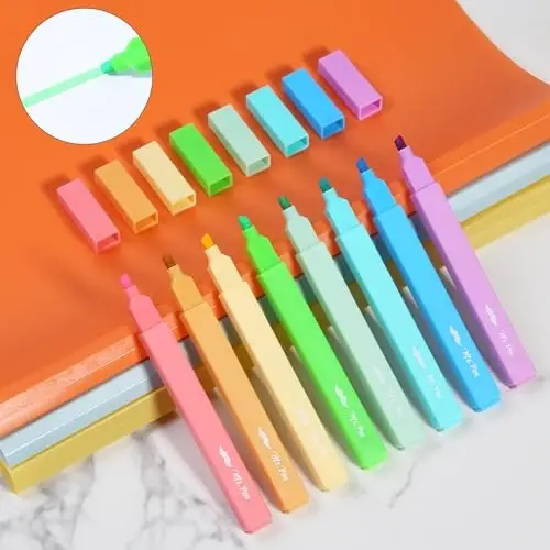 Mr. Pen- Aesthetic Highlighters, 8 Pack, Chisel Tip, Summer Colors, Cute Highlighters Assorted Colors - 6